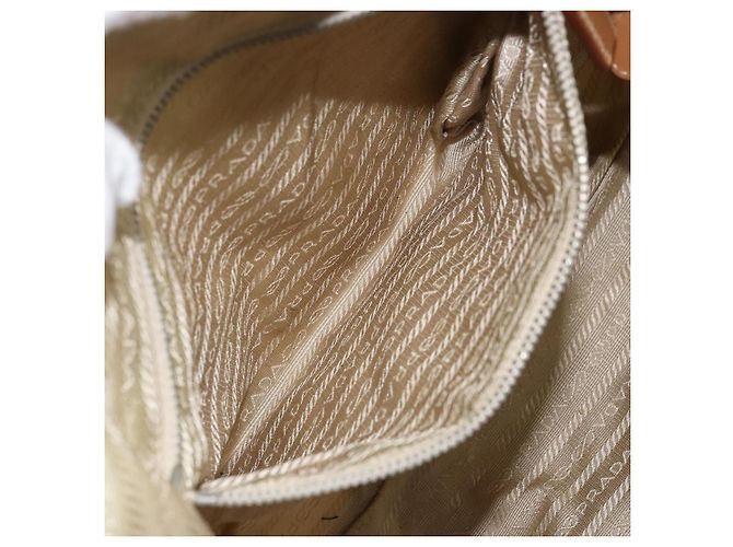 Prada Tote Bag aus Nylon Beige Silber authentisch bs32083 - Ansicht 24