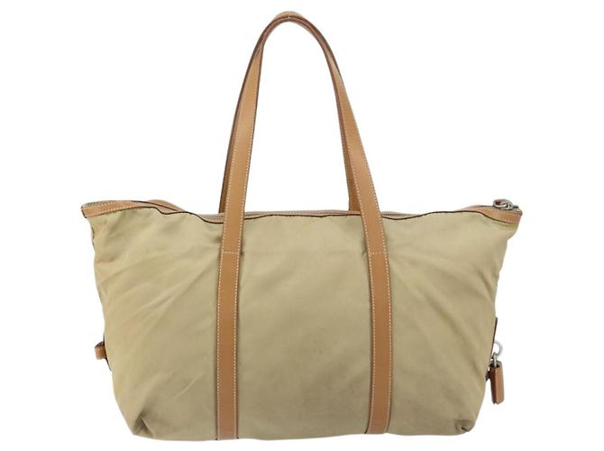 Prada Tote Bag aus Nylon Beige Silber authentisch bs32083 - Ansicht 3