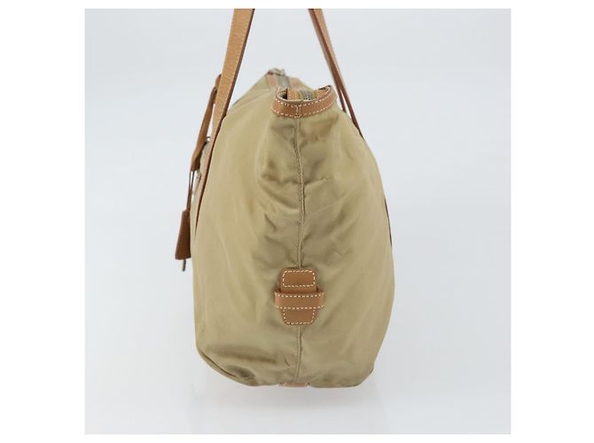 Prada Tote Bag aus Nylon Beige Silber authentisch bs32083 - Ansicht 4