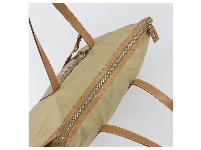 Prada Tote Bag aus Nylon Beige Silber authentisch bs32083 - Ansicht 6