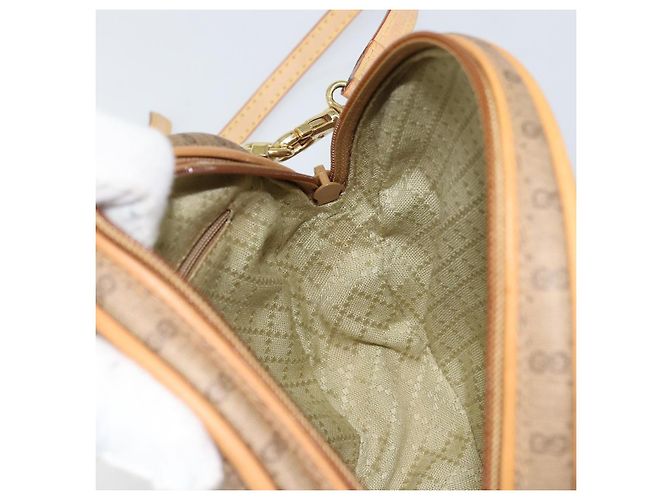 Gucci Borsa a Spalla Micro GG Supreme PVC Beige Oro 07 37 5575 Auth bs32050 D'oro - vista 18