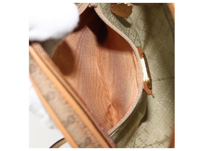 Gucci Borsa a Spalla Micro GG Supreme PVC Beige Oro 07 37 5575 Auth bs32050 D'oro - vista 21