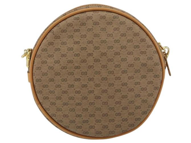 Gucci Borsa a Spalla Micro GG Supreme PVC Beige Oro 07 37 5575 Auth bs32050 D'oro - vista 3