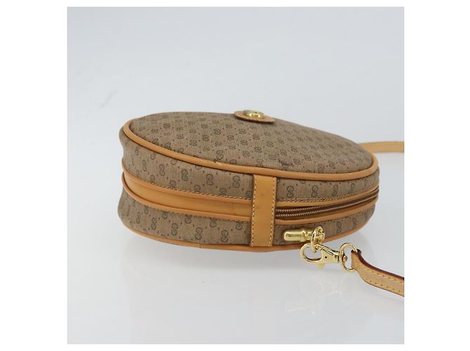 Gucci Borsa a Spalla Micro GG Supreme PVC Beige Oro 07 37 5575 Auth bs32050 D'oro - vista 4
