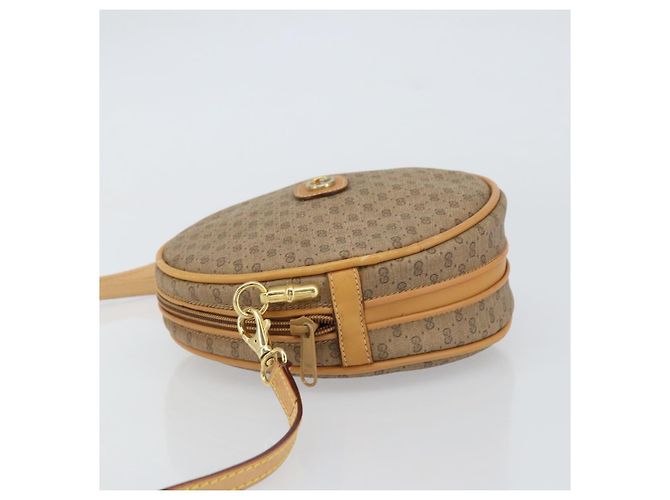Gucci Borsa a Spalla Micro GG Supreme PVC Beige Oro 07 37 5575 Auth bs32050 D'oro - vista 5