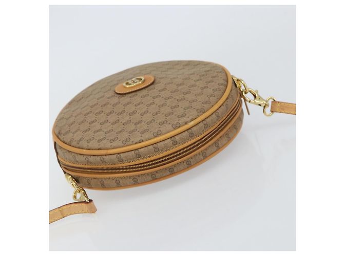 Gucci Borsa a Spalla Micro GG Supreme PVC Beige Oro 07 37 5575 Auth bs32050 D'oro - vista 6