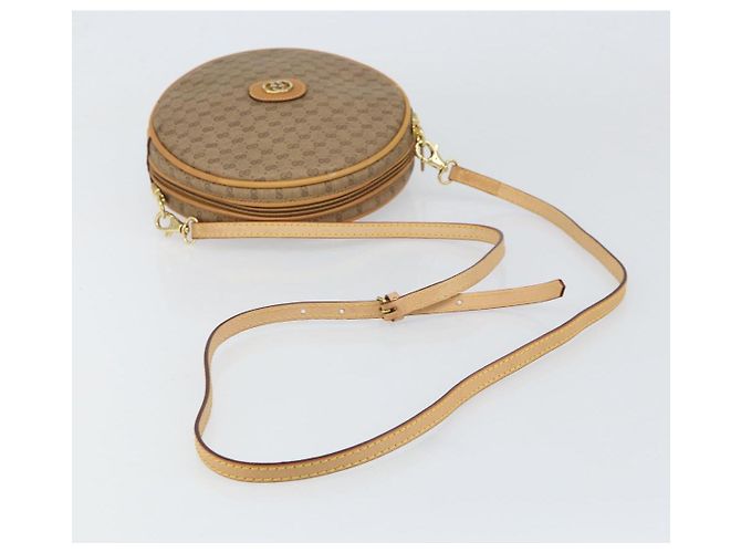 Gucci Borsa a Spalla Micro GG Supreme PVC Beige Oro 07 37 5575 Auth bs32050 D'oro - vista 7