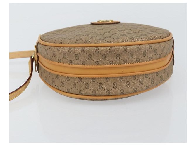 Gucci Borsa a Spalla Micro GG Supreme PVC Beige Oro 07 37 5575 Auth bs32050 D'oro - vista 9