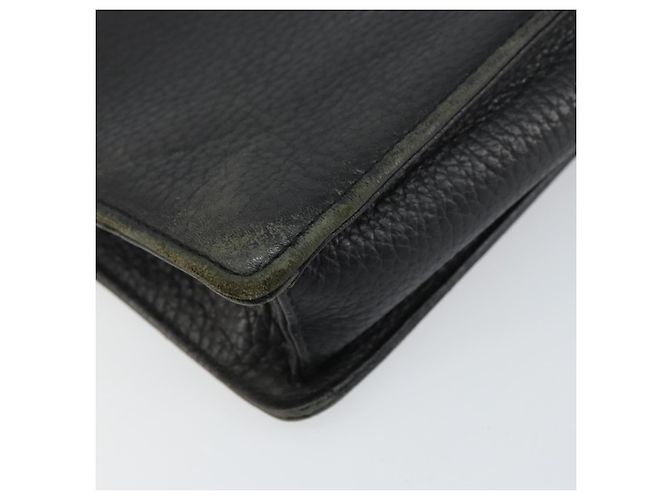 Borsa da lavoro in pelle nera BURBERRY Auth 160724 Nero - vista 11