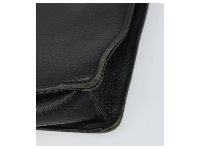 Borsa da lavoro in pelle nera BURBERRY Auth 160724 Nero - vista 12