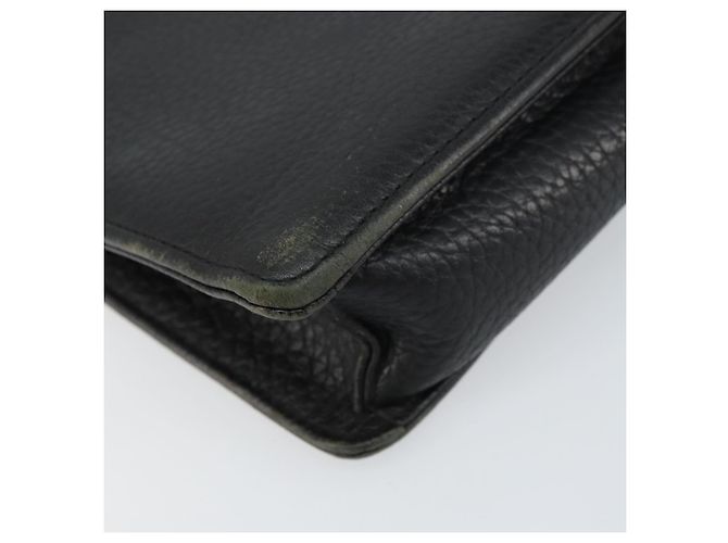 Borsa da lavoro in pelle nera BURBERRY Auth 160724 Nero - vista 13
