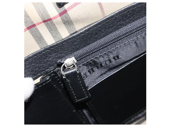 Borsa da lavoro in pelle nera BURBERRY Auth 160724 Nero - vista 20