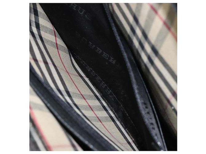 Borsa da lavoro in pelle nera BURBERRY Auth 160724 Nero - vista 21