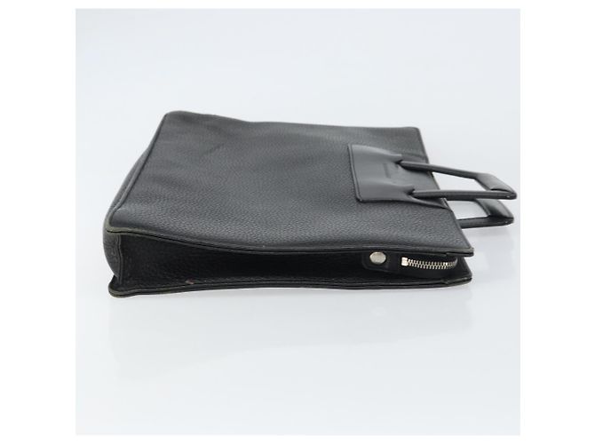 Borsa da lavoro in pelle nera BURBERRY Auth 160724 Nero - vista 4