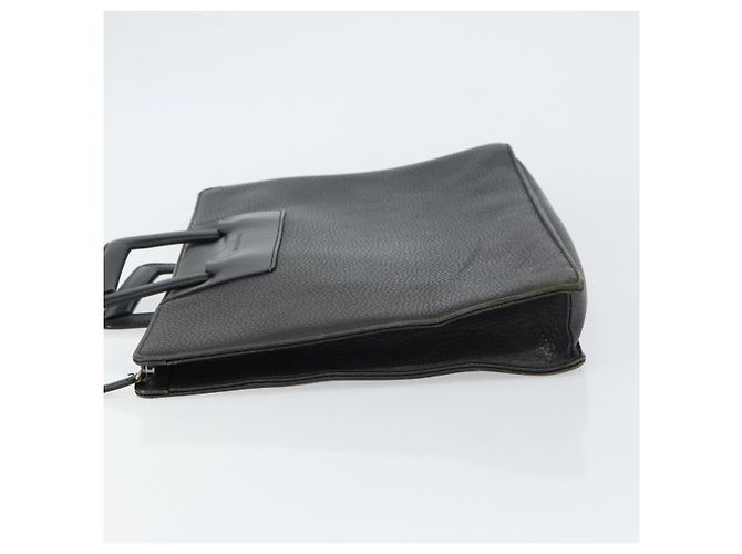 Borsa da lavoro in pelle nera BURBERRY Auth 160724 Nero - vista 5