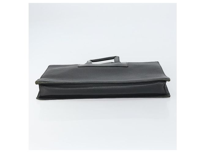 Borsa da lavoro in pelle nera BURBERRY Auth 160724 Nero - vista 9