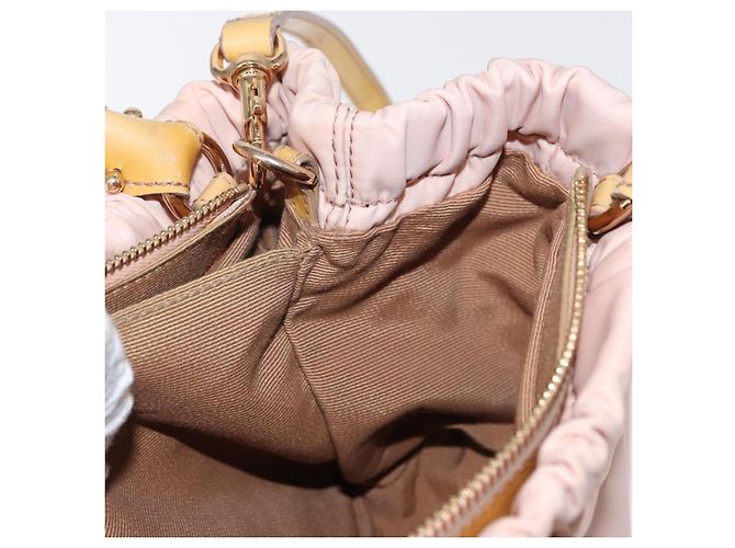 Borsa a mano Vala in nylon 2 in 1 Salvatore Ferragamo rosa oro Auth bs32036 D'oro - vista 21