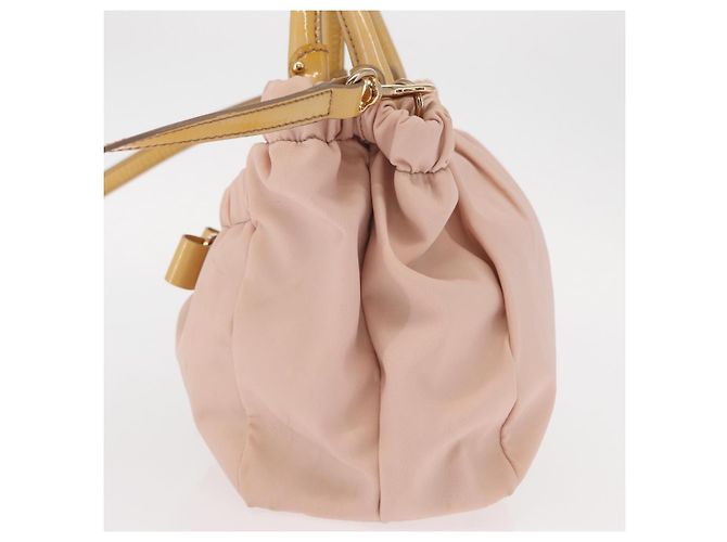 Borsa a mano Vala in nylon 2 in 1 Salvatore Ferragamo rosa oro Auth bs32036 D'oro - vista 4
