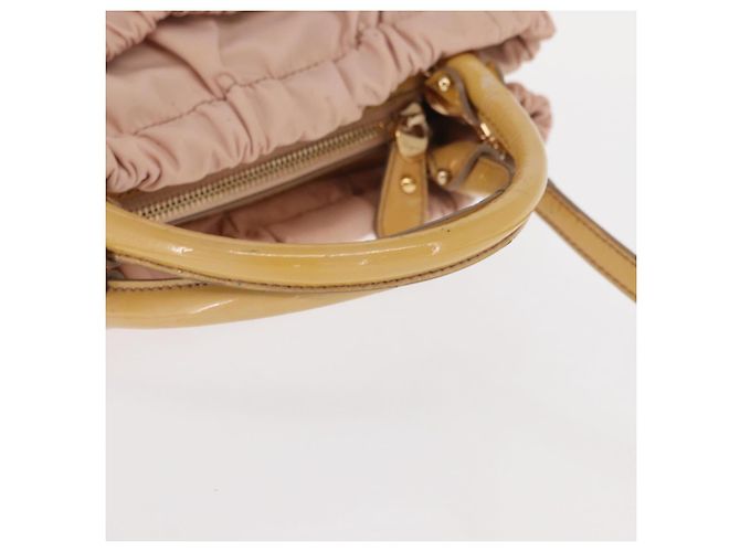 Borsa a mano Vala in nylon 2 in 1 Salvatore Ferragamo rosa oro Auth bs32036 D'oro - vista 7