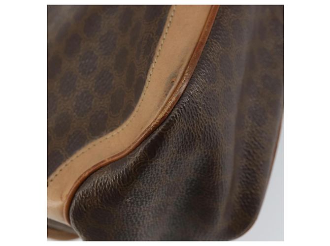 Céline Borsa a mano in tela Macadam CELINE in pelle PVC marrone oro Auth 158419 D'oro - vista 13