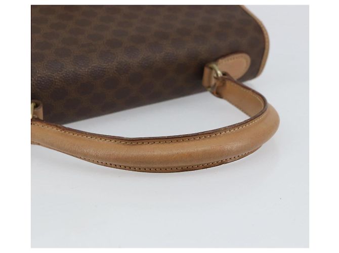 Céline Borsa a mano in tela Macadam CELINE in pelle PVC marrone oro Auth 158419 D'oro - vista 7