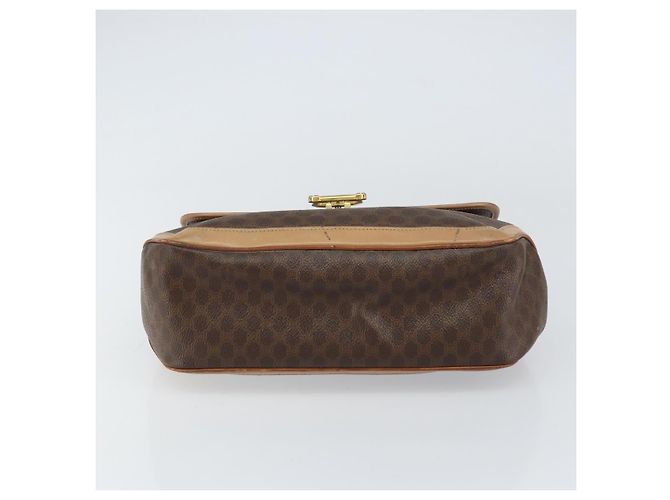 Céline Borsa a mano in tela Macadam CELINE in pelle PVC marrone oro Auth 158419 D'oro - vista 9