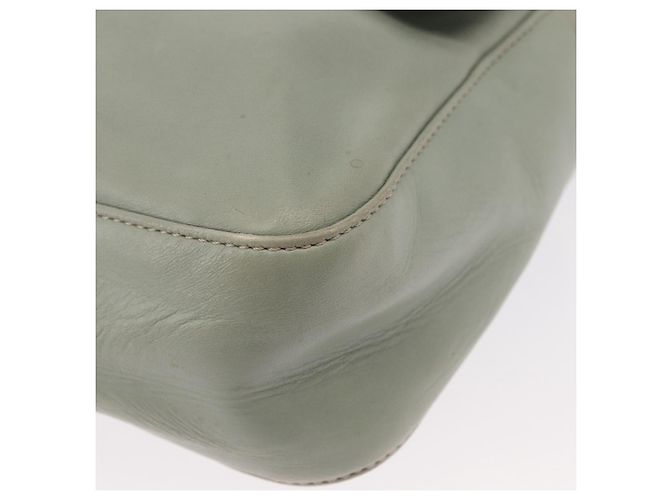 Céline Borsa a Spalla CELINE Circle in Pelle Oro Verde Chiaro Auth 156943 D'oro - vista 11