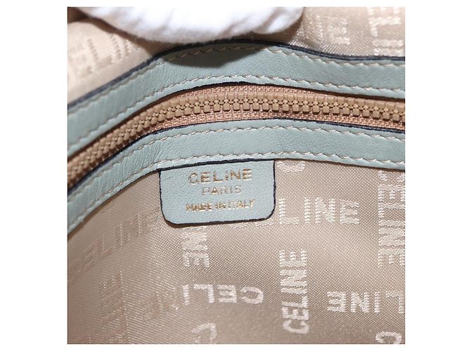 Céline Borsa a Spalla CELINE Circle in Pelle Oro Verde Chiaro Auth 156943 D'oro - vista 16