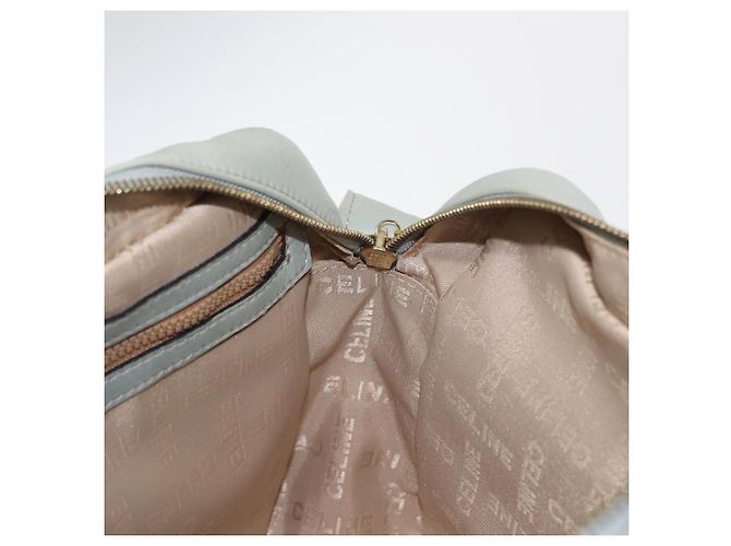 Céline Borsa a Spalla CELINE Circle in Pelle Oro Verde Chiaro Auth 156943 D'oro - vista 18