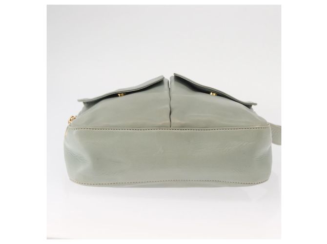 Céline Borsa a Spalla CELINE Circle in Pelle Oro Verde Chiaro Auth 156943 D'oro - vista 9