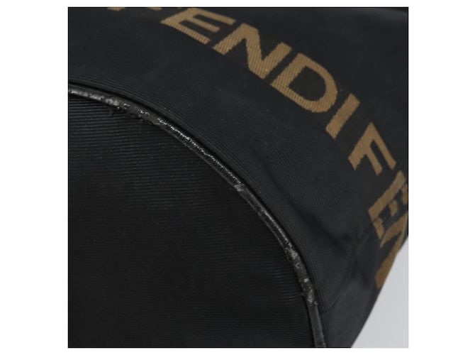 FENDI Tote Bag Nylon Schwarz Silber Auth 160705 - Ansicht 10