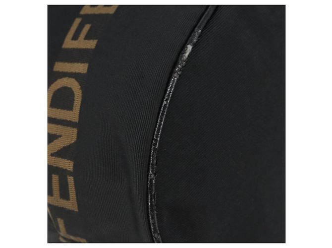 FENDI Tote Bag Nylon Schwarz Silber Auth 160705 - Ansicht 11