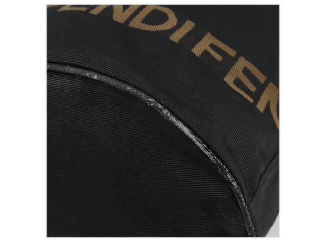 FENDI Tote Bag Nylon Schwarz Silber Auth 160705 - Ansicht 12