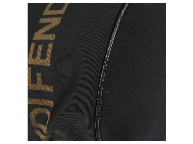 FENDI Tote Bag Nylon Schwarz Silber Auth 160705 - Ansicht 13
