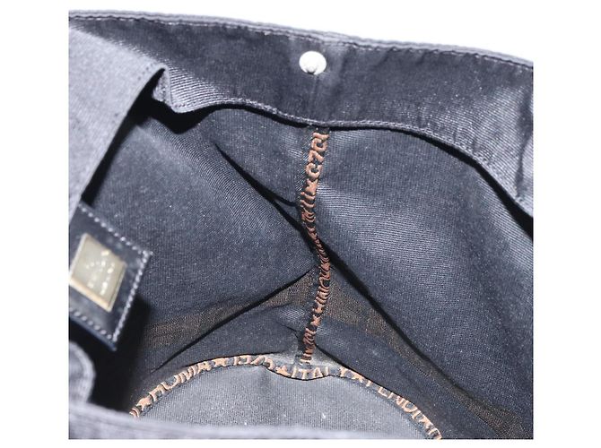 FENDI Tote Bag Nylon Schwarz Silber Auth 160705 - Ansicht 16