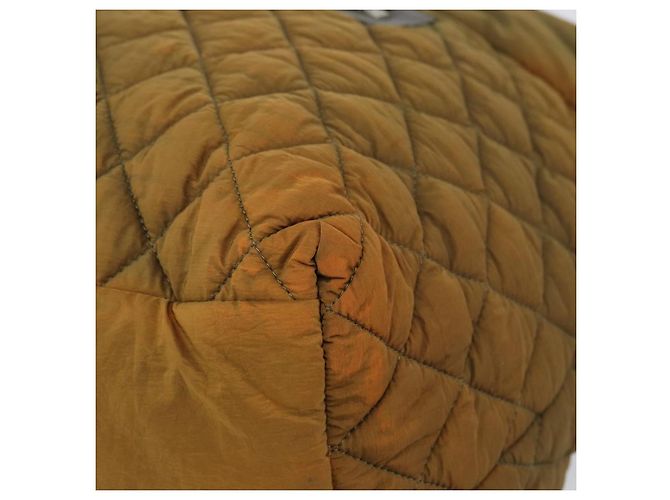 CHANEL Matelassé Coco Cocoon GM Borsa Tote Nylon Khaki Argento CC Auth 157319 Cachi - vista 10