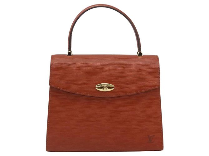 LOUIS VUITTON Borsa a Mano Epi Malesherbes Marrone M52373 LV Auth 158240 - vista 13