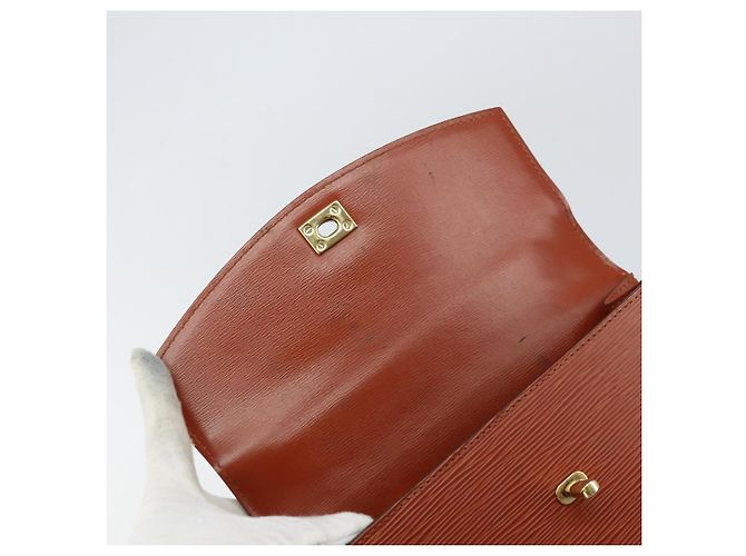 LOUIS VUITTON Borsa a Mano Epi Malesherbes Marrone M52373 LV Auth 158240 - vista 18