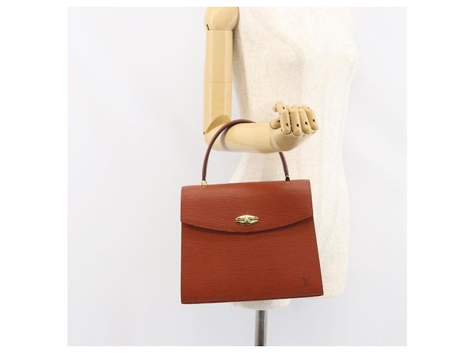 LOUIS VUITTON Borsa a Mano Epi Malesherbes Marrone M52373 LV Auth 158240 - vista 23