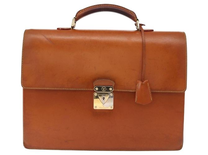 LOUIS VUITTON Borsa da Lavoro Robusta in Pelle Nomad Beige M85390 LV Auth 153647 - vista 13