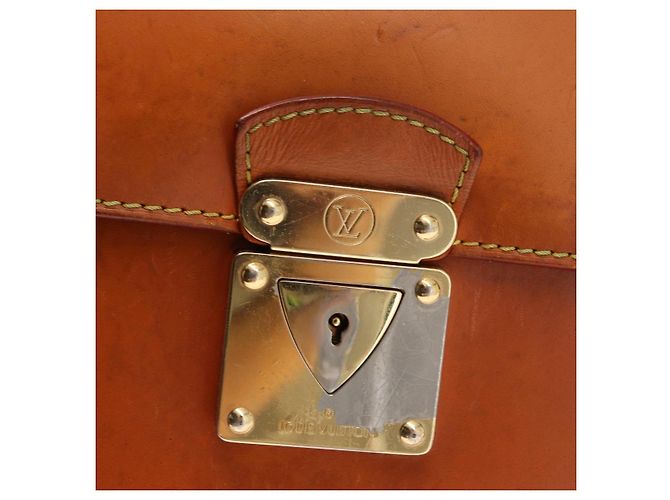 LOUIS VUITTON Borsa da Lavoro Robusta in Pelle Nomad Beige M85390 LV Auth 153647 - vista 17