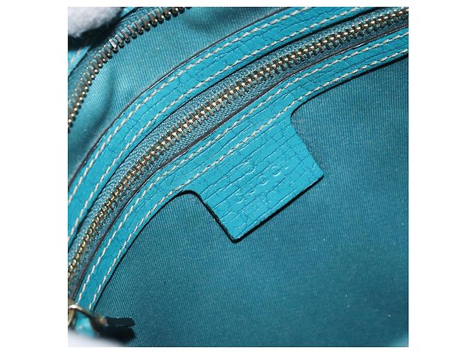 Borsa a Spalla GG Canvas GUCCI Beige Turchese Blu Oro 141506 Auth BA9062 D'oro - vista 15