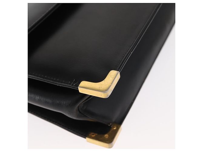 Borsa a Spalla Christian Dior in Pelle Nera Oro Auth 160676 Nero D'oro - vista 10