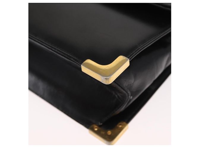 Borsa a Spalla Christian Dior in Pelle Nera Oro Auth 160676 Nero D'oro - vista 11