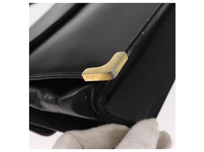 Borsa a Spalla Christian Dior in Pelle Nera Oro Auth 160676 Nero D'oro - vista 12