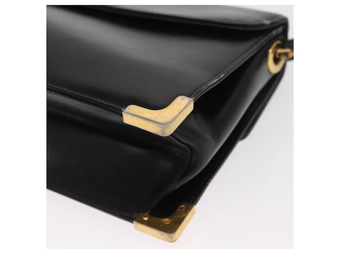 Borsa a Spalla Christian Dior in Pelle Nera Oro Auth 160676 Nero D'oro - vista 13