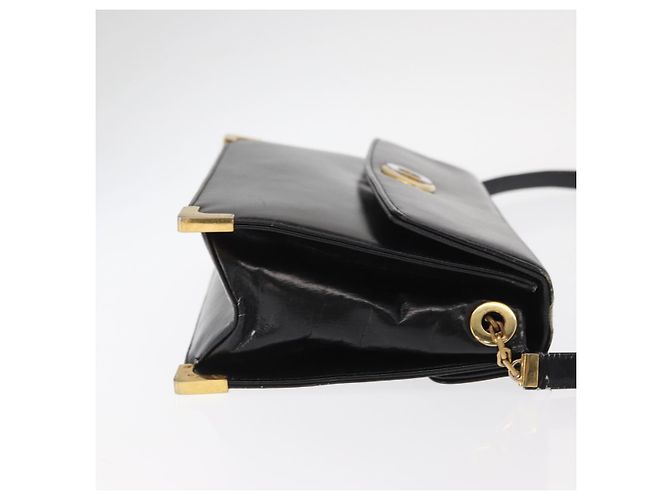 Borsa a Spalla Christian Dior in Pelle Nera Oro Auth 160676 Nero D'oro - vista 4