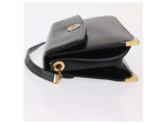 Borsa a Spalla Christian Dior in Pelle Nera Oro Auth 160676 Nero D'oro - vista 5