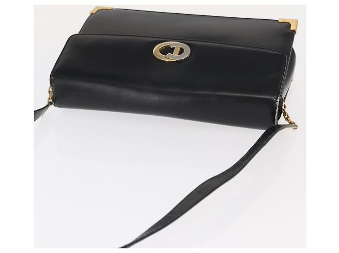Borsa a Spalla Christian Dior in Pelle Nera Oro Auth 160676 Nero D'oro - vista 6