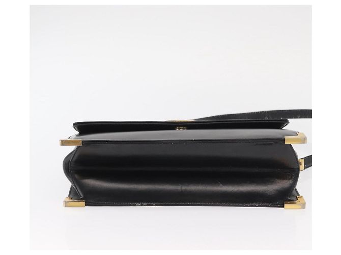 Borsa a Spalla Christian Dior in Pelle Nera Oro Auth 160676 Nero D'oro - vista 9
